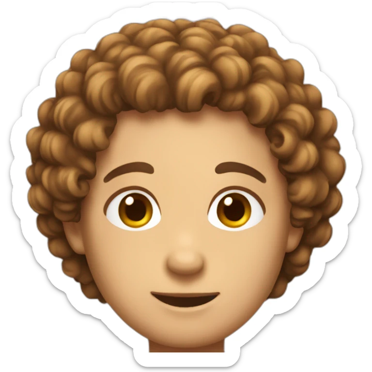 Italy no curly hairs sticker