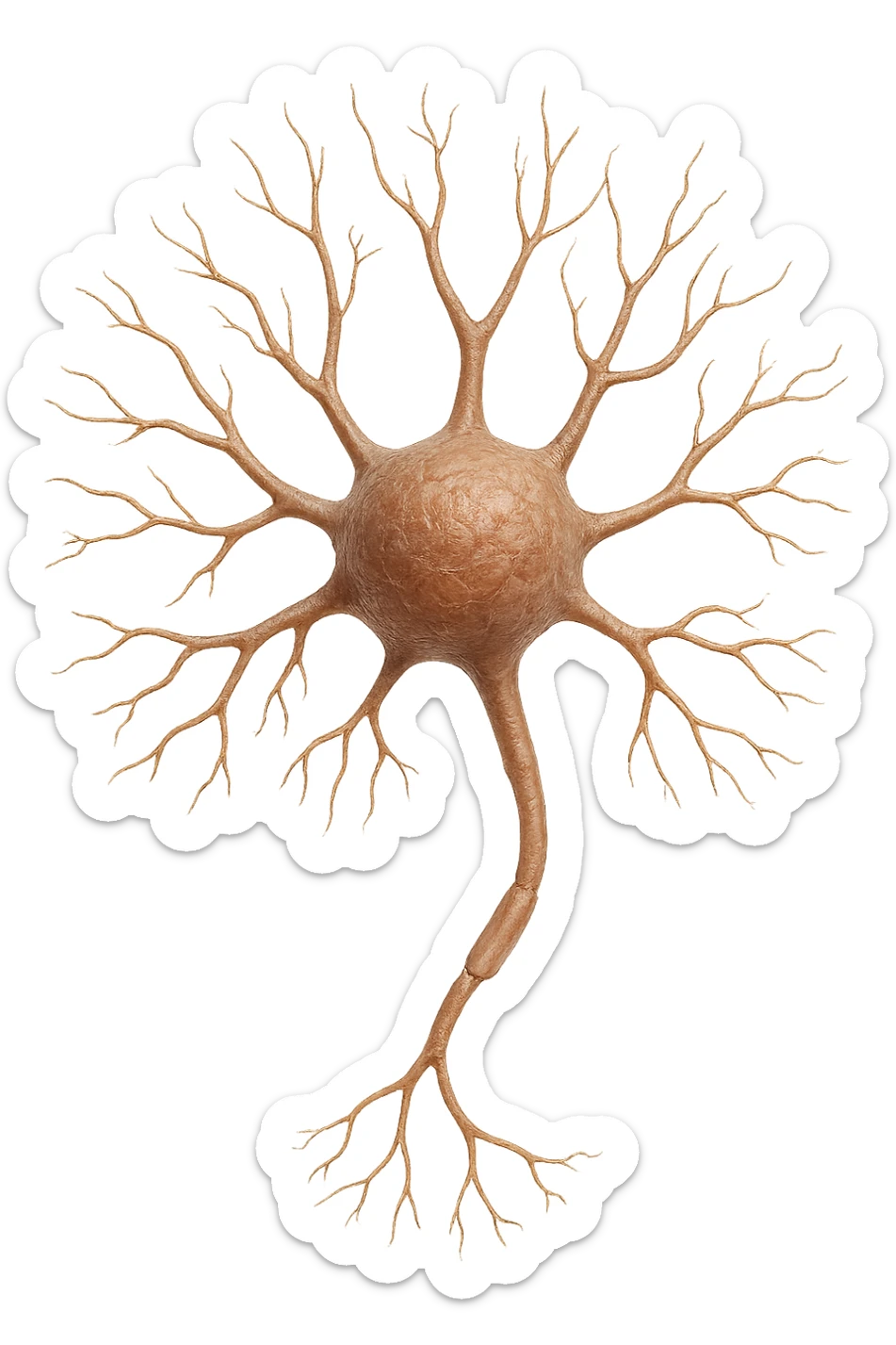 neurone umano anatomico iperrealistica in 3d sticker