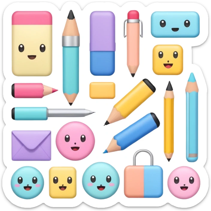kawaii stationery sticker