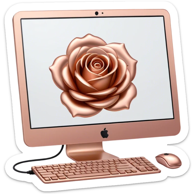 Rose gold computer  sticker