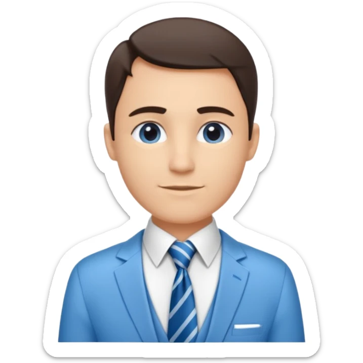 un recruteur à son bureau (l'image est tourné de 3/4) je veux une image qui soit de 3/4
 sticker