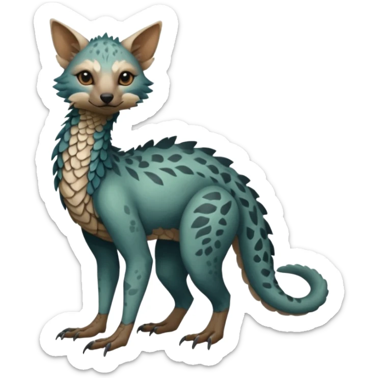 Modern Realistic Rare Fantasy Vernid-Trico-species by LiLaiRa full body sticker