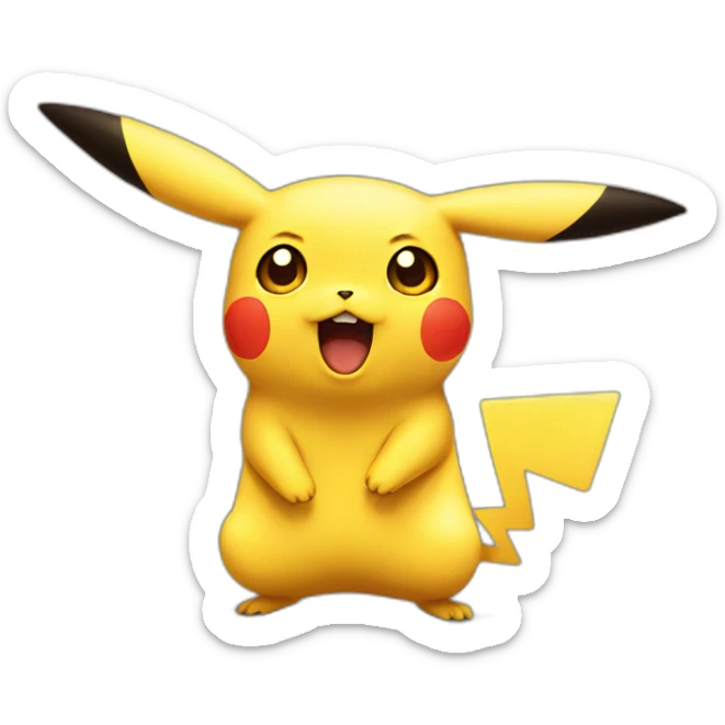 pikachu scared sticker