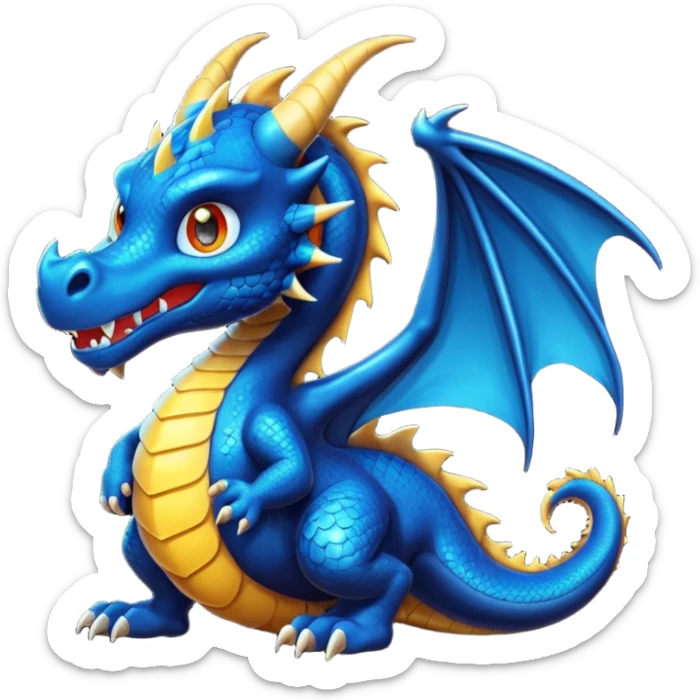 Un dragón furia nocturna mirando de frente animado  sticker