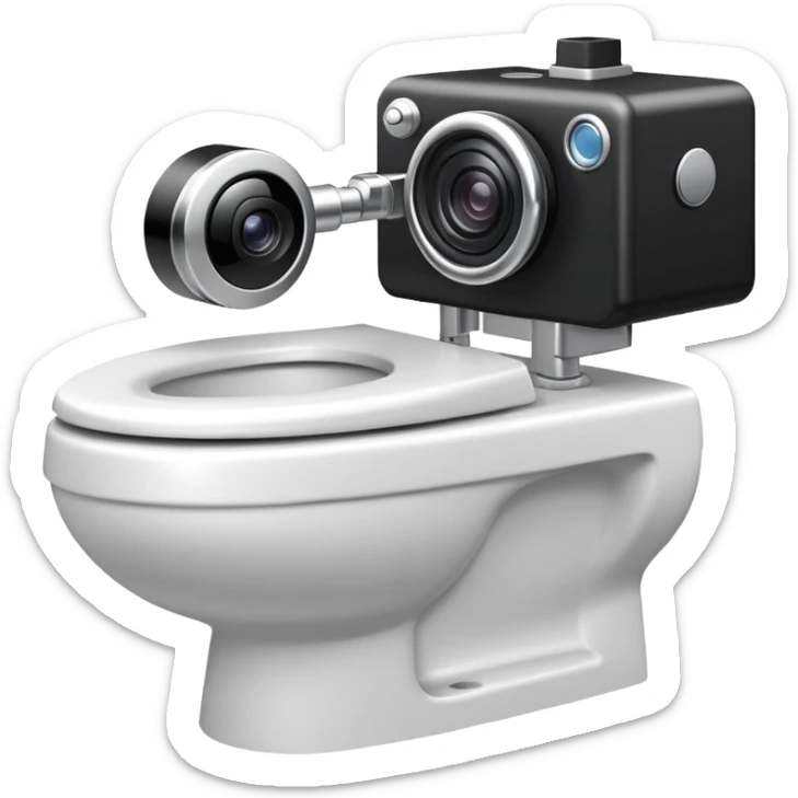 toilet with camera on head, skibidi toilet cameraman sticker