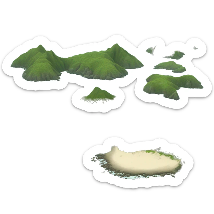 island of great Inagua and little Inagua  sticker