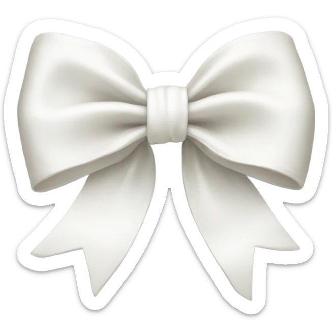 white bow sticker