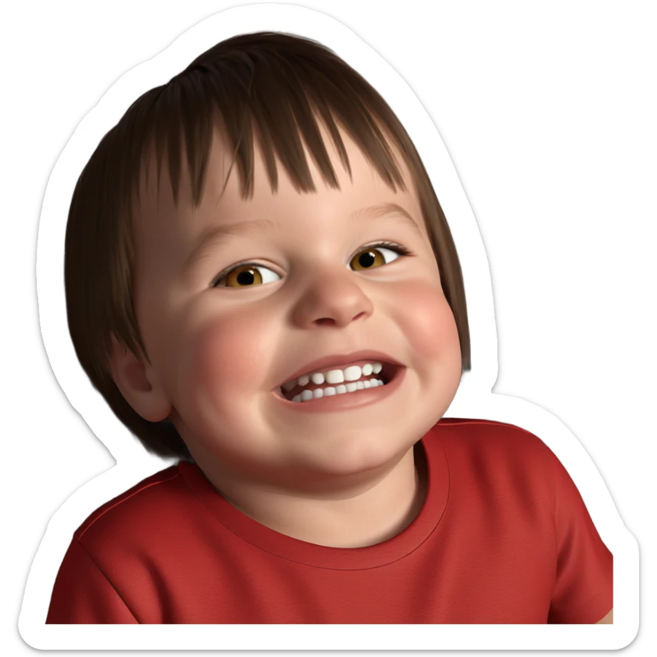 boy in red shirt meme sticker