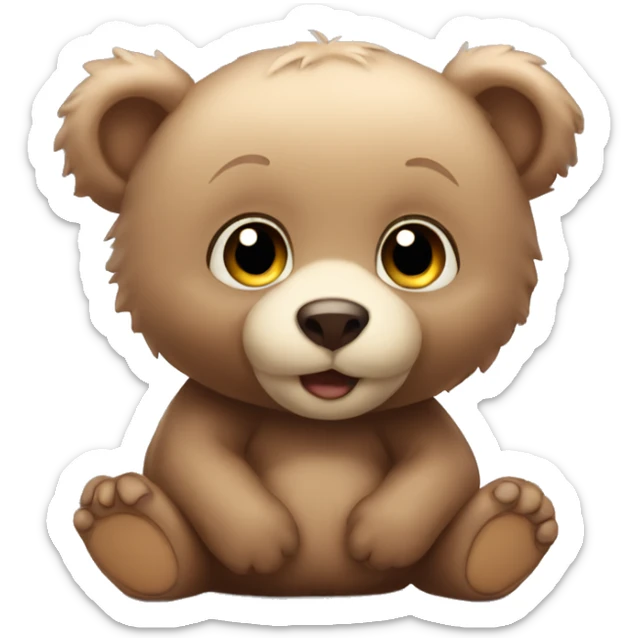Baby bear sticker