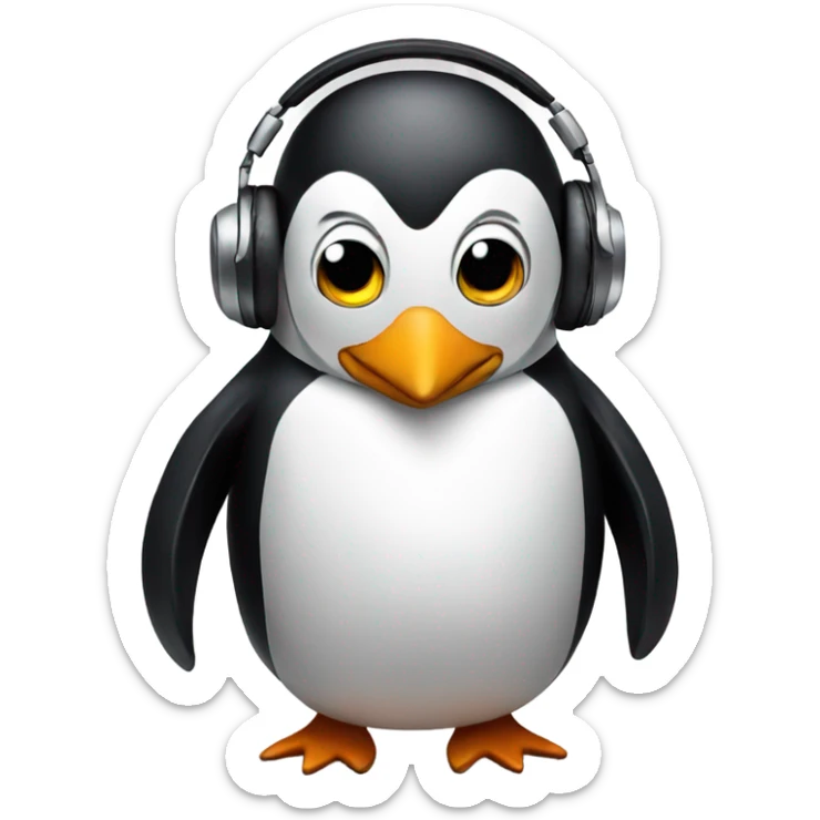 Dj penguin  sticker