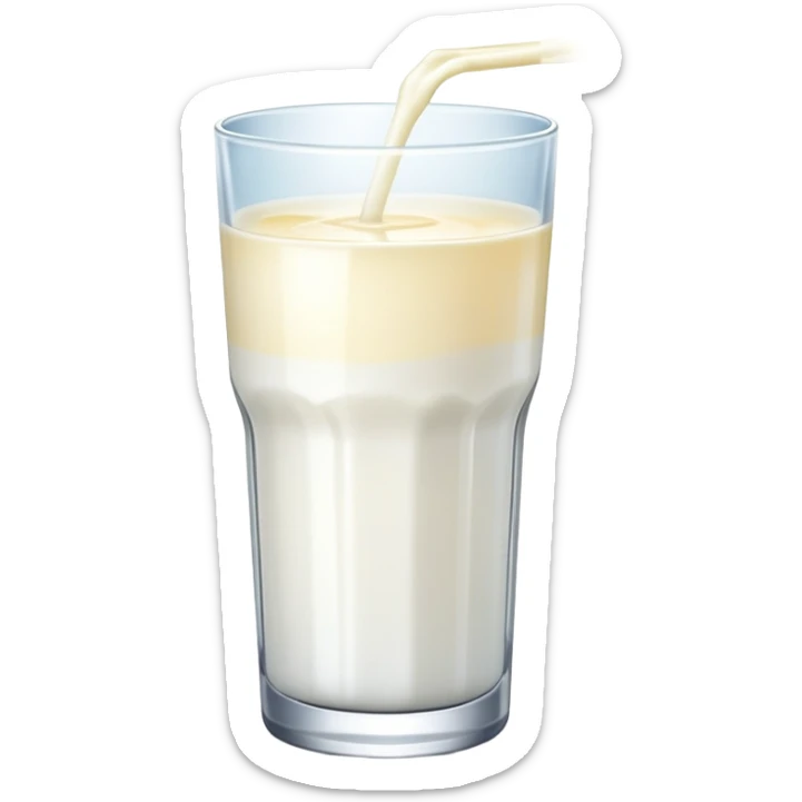 glass of glowing pure milk with divine light, spiritual nourishment sticker