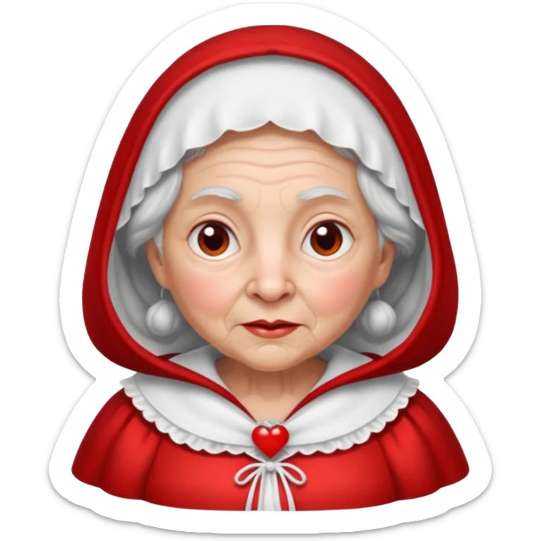 The Big Bad Wolf disguised itself as Little Red Riding Hood's grandmother. sticker