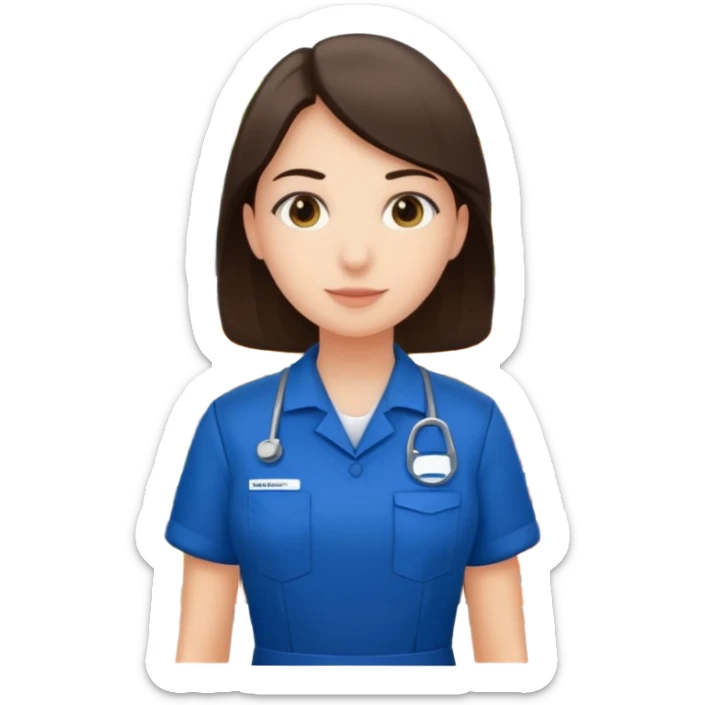 supermarket employee at a cash register, full body sticker