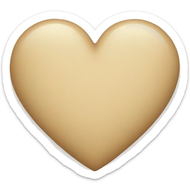 Beige heart sticker