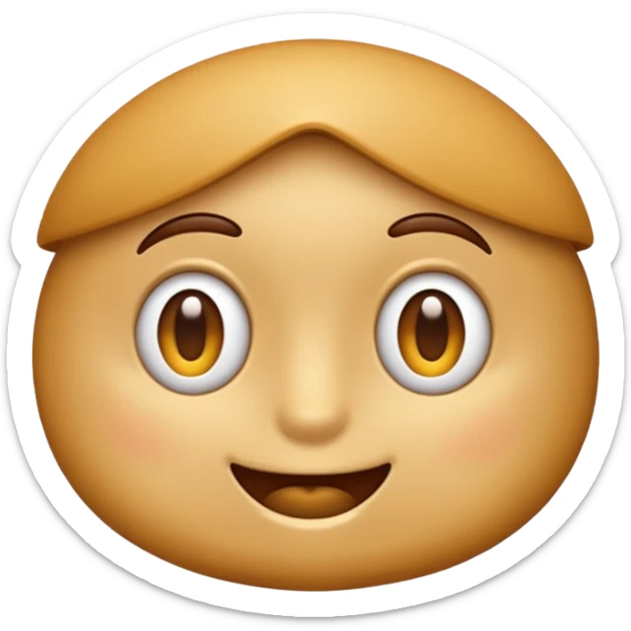 Create an emoji-style illustration of a tequeño, a traditional Venezuelan snack. It should look like a small, golden-brown, fried cheese stick with a smooth, slightly crispy exterior. Match modern emoji aesthetics sticker