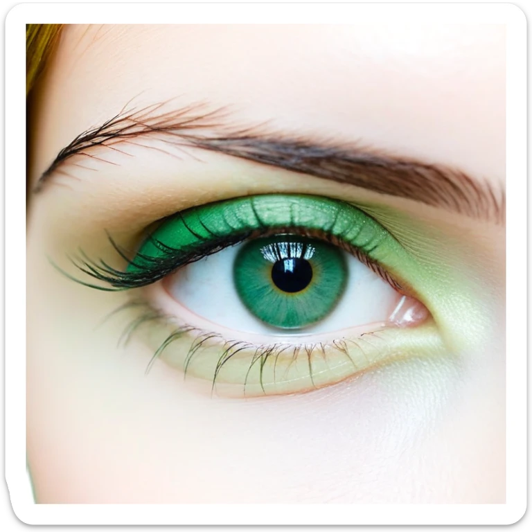 Uma garota branca de olhos verde-escuros, profundos e expressivos, carrega um brilho enigmático no olhar. Seu cabelo castanho escuro cai com naturalidade, emoldurando um rosto de traços maduros e serenos. Um leve sorriso repousa nos lábios, transmitindo calma e confiança. Ela veste uma camisa preta, simples e elegante, que realça sua presença discreta, porém marcante.

 sticker