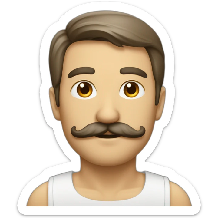 Un homme dictateur avec une petite moustache carré sticker