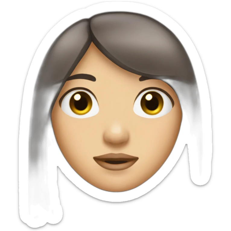 dark-brown-long-hair-fringe-girl-with-black-eyes Download emoji sticker