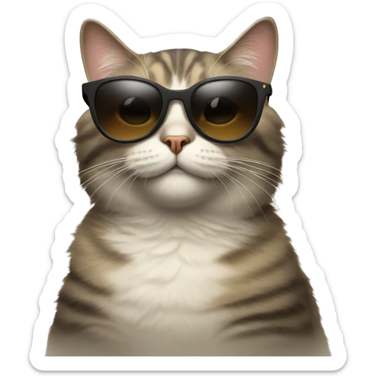 Cat with sunglasses sticker