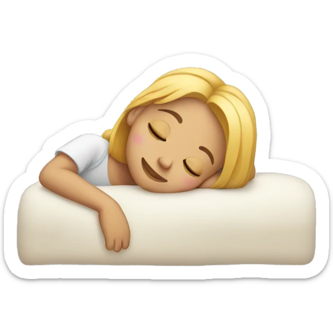 Sleeping girl sticker