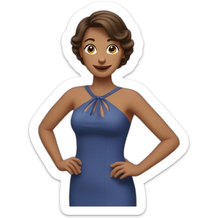 Une femme qui tend ses bras et fait des doigts d'honneur sticker