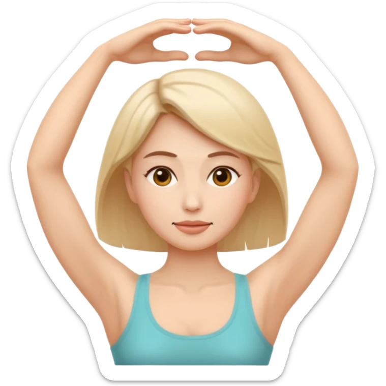 Minimal wellness-style emoji of a woman doing face yoga exercises, hands gently lifting and stretching facial muscles, calm and natural look, clear face yoga movement, simple and easy-to-understand icon, no beauty or medical elements

 sticker