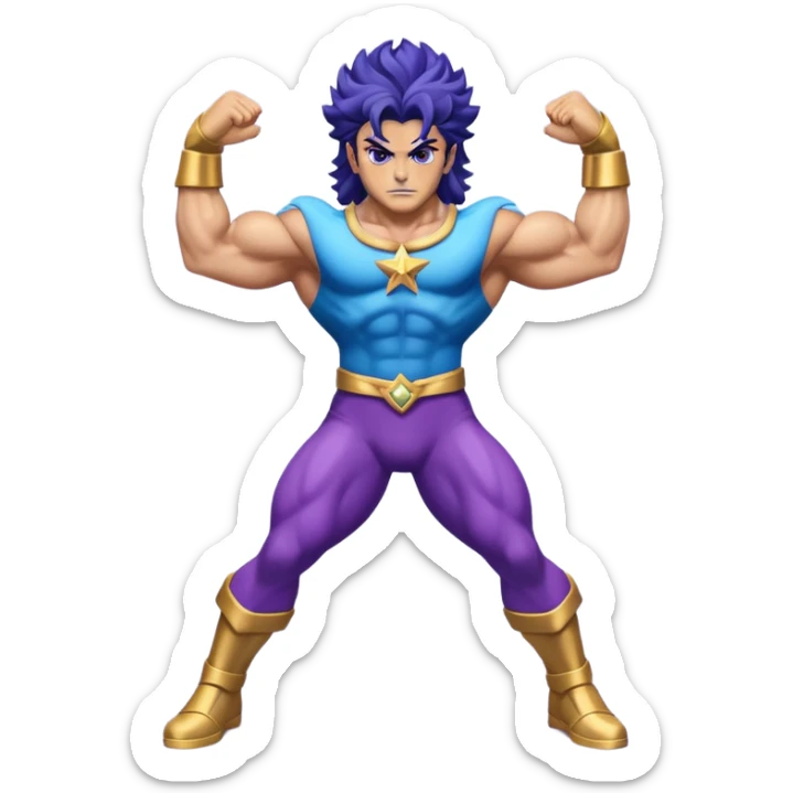 J’aimerais que tu me crées un emoji sur star Platinum dans jojo bizarre Adventure sticker