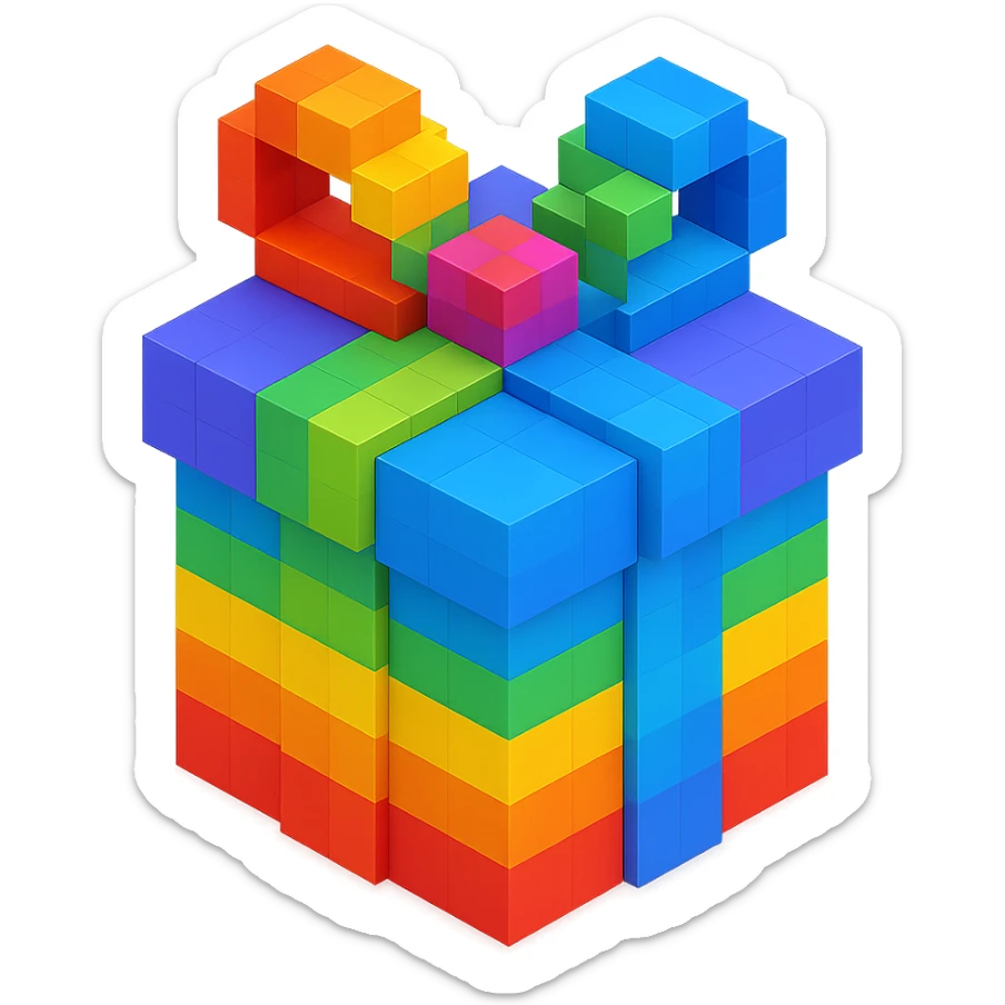Rainbow gift sticker