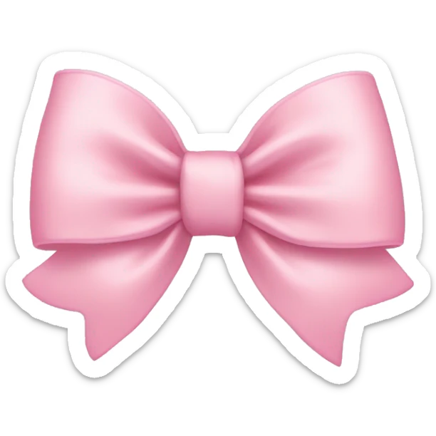light pink bow sticker