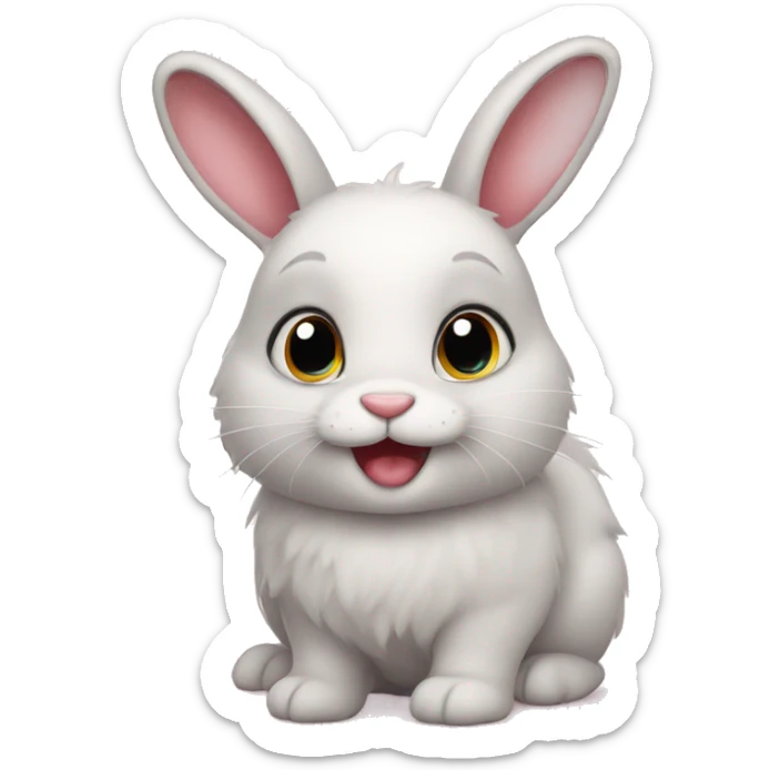 Cute bunny sticker