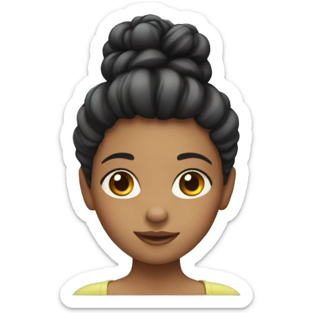 girl with hair up sticker