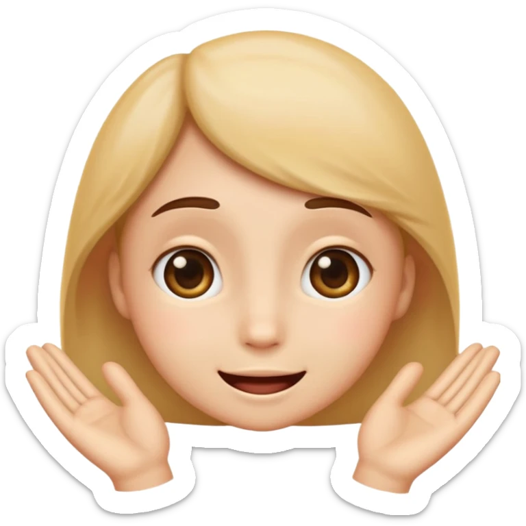 I want an emoji like of hapiness with love calm eyes and cute and with aaa i finally did it moment feeling sticker