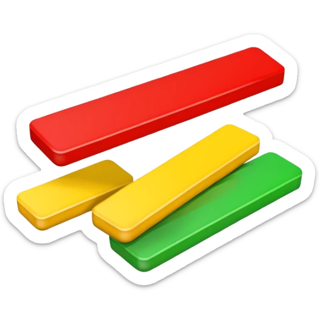 Life Bar Variants (Red = near death, yellow = ok, green = full health) sticker