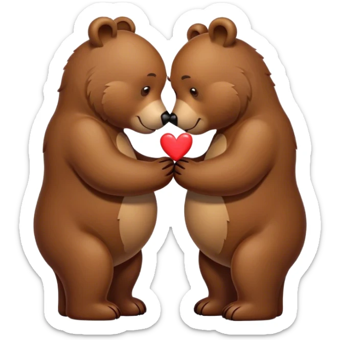 Bears in love sticker