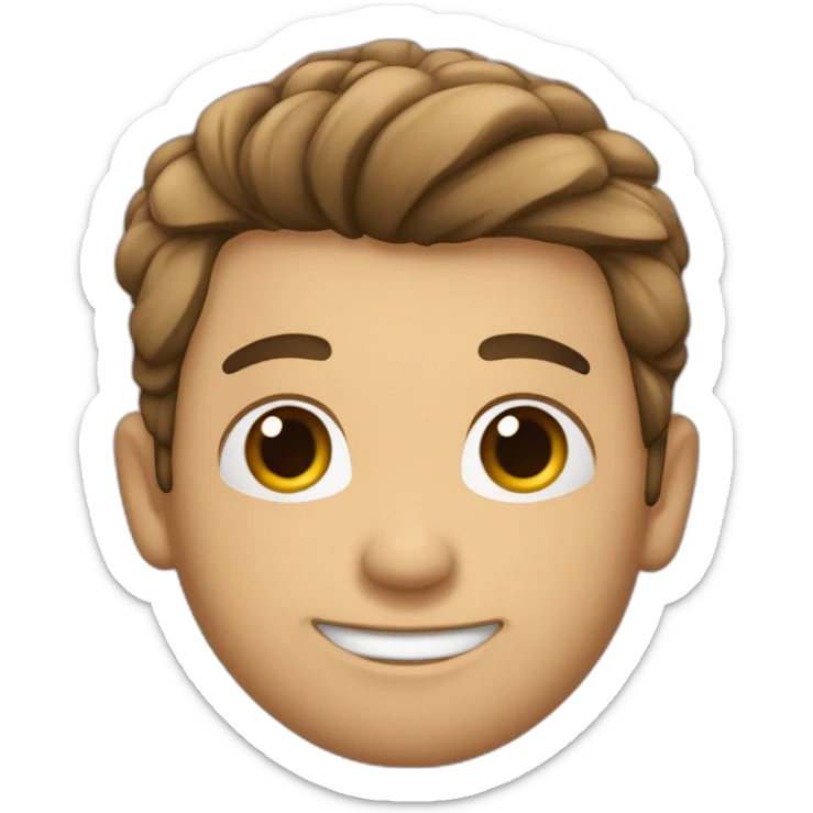 Un hombre con el pelo chino y narizon sticker