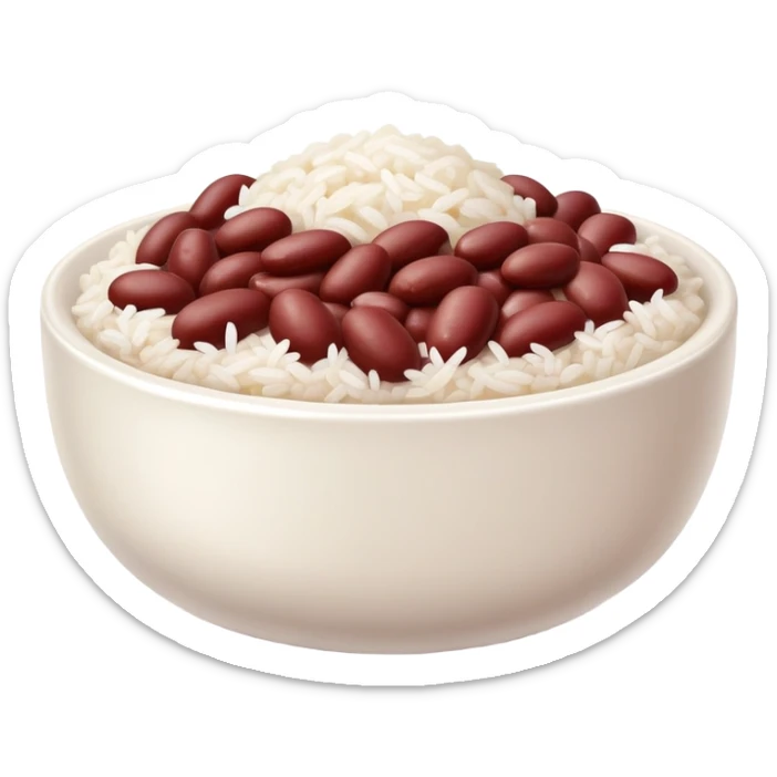 Red beans & rice in a bowl sticker