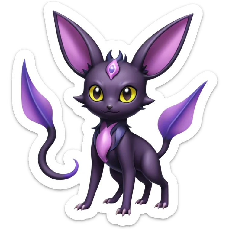 Shiny Dark Noibat-Espeon-Umbreon-Nidorino-fusion-hybrid full body sticker