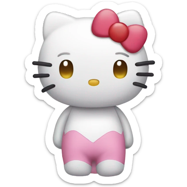 hello kitty with heart sticker