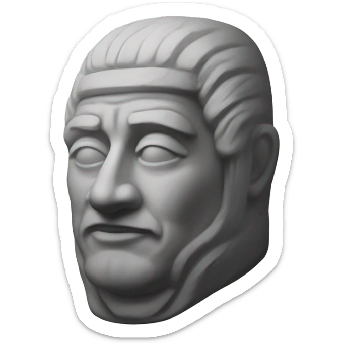 generate an emoji of the rosetta stone in the exact shape of it and engravings sticker