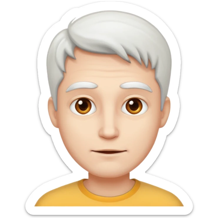 un hombre color piel blanco sticker