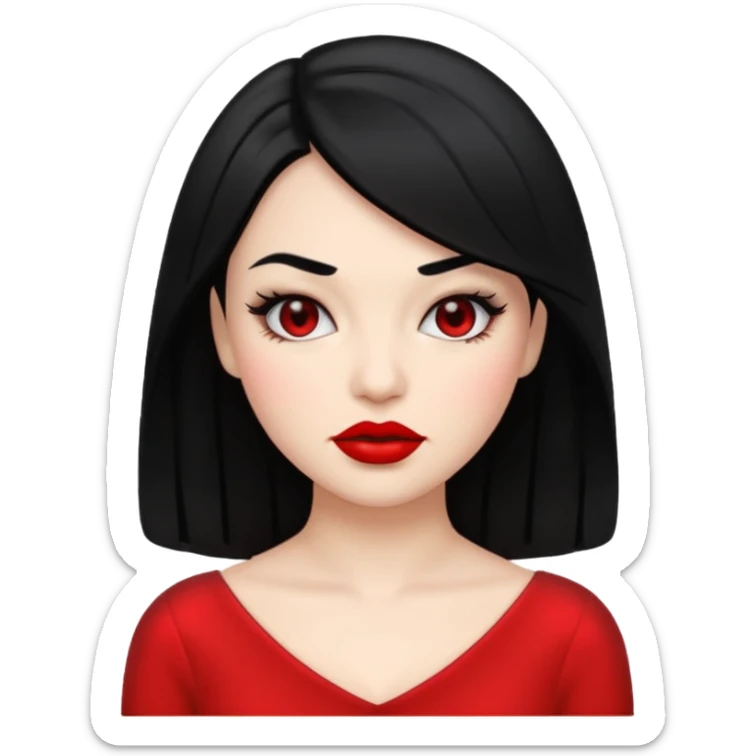 “Emoji girl, femme fatale sticker