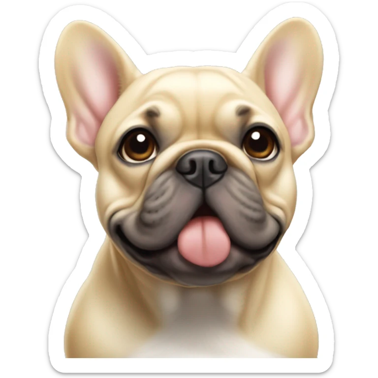 blonde french bulldog sticker