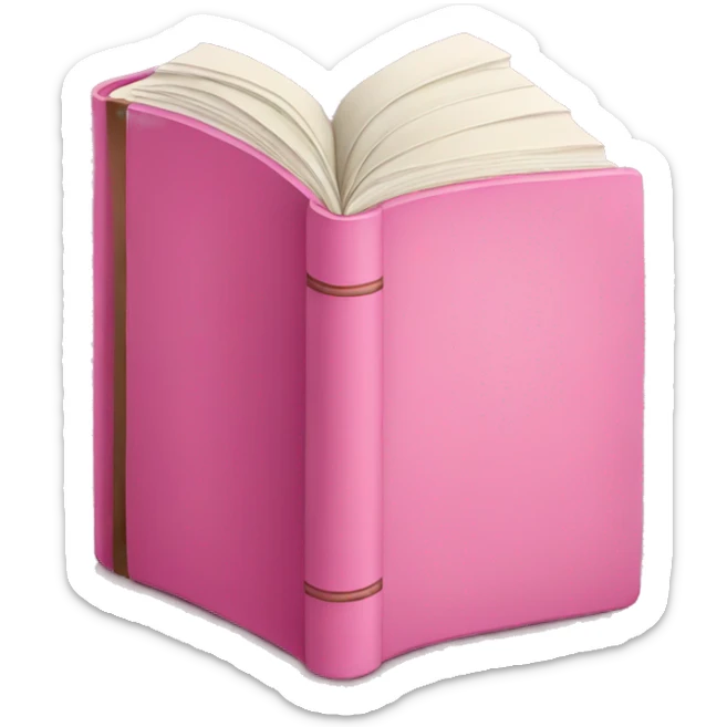 Pink book sticker