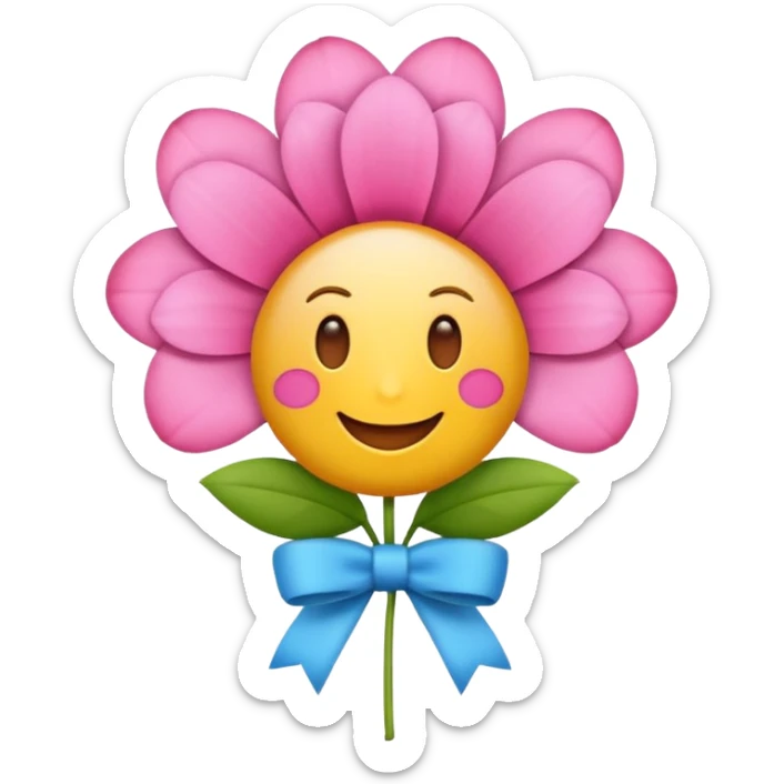 gere um emoji de buquê  com uma faixa ao meio com fease " feliz dia da mulher" sticker