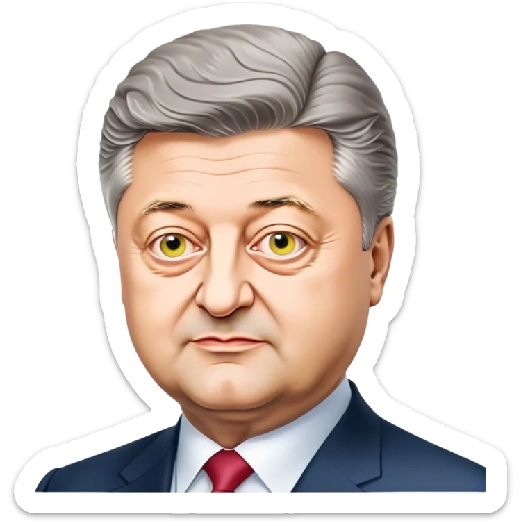 Photorealistic ex President of Ukraine Petro Poroshenko sticker