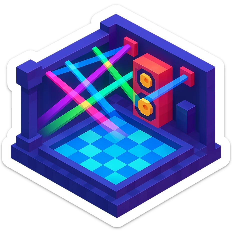 nightclub with dynamic laser lights, a dance floor, and a futuristic vibe sticker