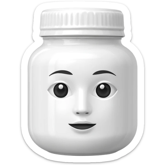 We need a new emoji representing a hair mask jar. It should look like a beauty or hair care product container (similar to a cream jar or tub), without any face, eyes, or expressions. Just the product itself, simple and clean, so people can use it when talking about hair care routines. sticker