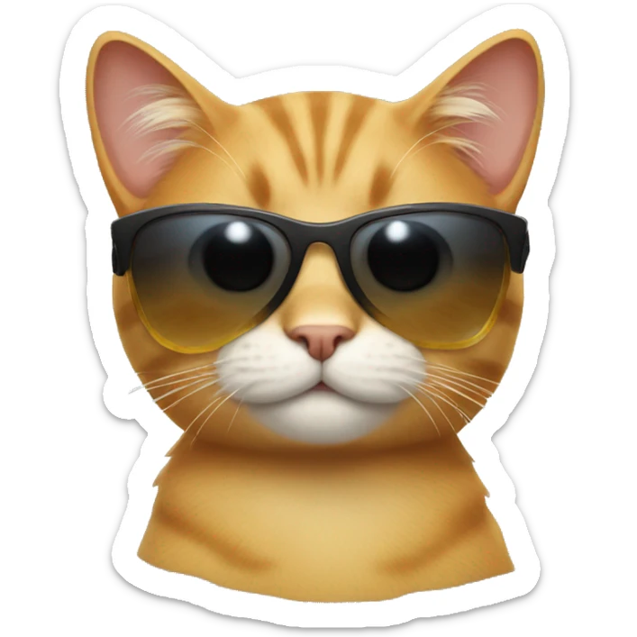 Cat with sunglasses sticker