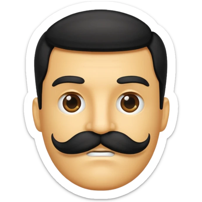 mustache emoji sticker