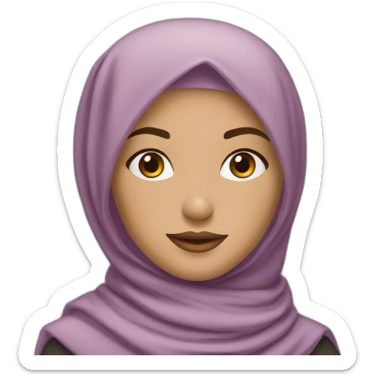 Coquette hijab girl sticker